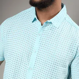 Instafab Plus Micro Checks Classic Casual Shirt image 4