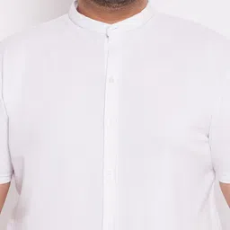WILD WEST Plus Men White Comfort Plus Size Casual Shirt image 2