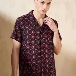DENNISON Smart Ethnic Motifs Printed Opaque Oversized Casual Shirt image 2