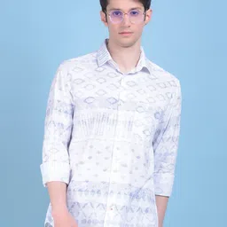 Crimsoune Club Classic Slim Fit Abstract Printed Casual Shirt image 3