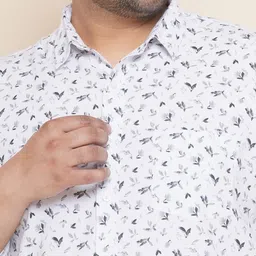 John Pride Plus Size Spread Collar Opaque Casual Shirt image 2