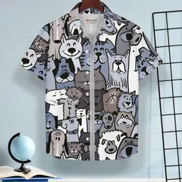 HELLCAT Boys Opaque Printed Casual Shirt image 2