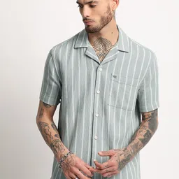 THE BEAR HOUSE Opaque Striped Casual Shirt image 3