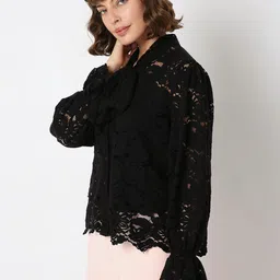 Vero Moda Self Design Tie-Ups Long Sleeves Tops image 4