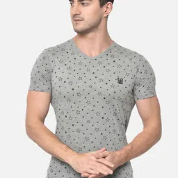 mack jonney VIMAL JONNEY Men Pack Of 2 White & Grey Solid V-Neck T-shirt image 5