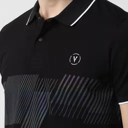 Van Heusen Flex Men Printed Polo Collar Pockets T-shirt image 2