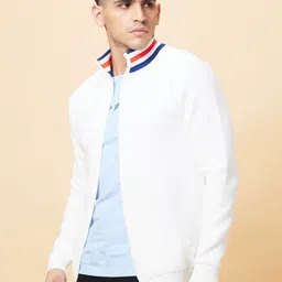 Being Human Men Colourblocked Mandarin Collar Pockets T-shirt image 3