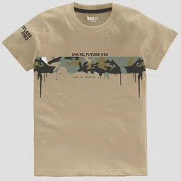 BAESD Boys Pack Of 3 Typography Printed Pure Cotton T-shirt image 2