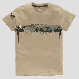 BAESD Boys Pack Of 3 Printed Round Neck Cotton T-shirt image 2