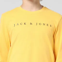 Jack & Jones Junior Boys Printed Round Neck Cotton T-shirt image 3
