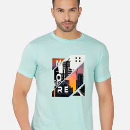 CHOZI Pack Of 2 Graphic Printed Round Neck Cotton Regular T-shirt image 2