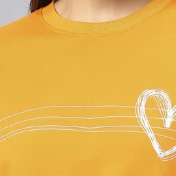 HOUSE OF RS Women Scribbled Heart Printed Oversized T-shirt image 4