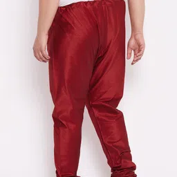 Vastramay Plus Men's Maroon Silk Blend Pyjama Men Pyjama image 2