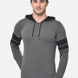 mack jonney VIMAL JONNEY Men Pack Of 2 Colourblocked Hood T-shirt image 2