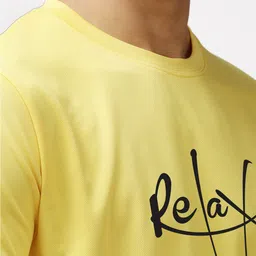 EPPE Men Yellow Typography Printed T-shirt image 2