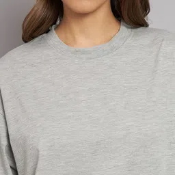 Imsa Moda Typography Printed Oversized Cotton T-shirt image 4