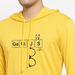 Friskers Men Yellow Typography Printed T-shirt image 2