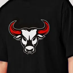 Elibolz Graphic Printed Drop Shoulder Sleeves Moving Air Oversized Cotton T-Shirt image 3