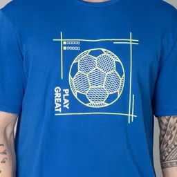 TURNFIT Men Printed Moisture Wicking Applique T-shirt image 2