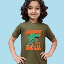 NUSYL Boys Graphic Printed Round Neck T-shirt image 2