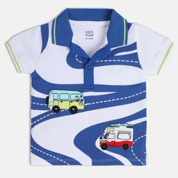 MINI KLUB Boys Graphic Printed Polo Collar Pure Cotton T-shirt-picture-11