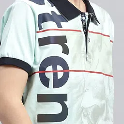 Monte Carlo Boys Typography Printed Polo Collar Cotton T-shirt image 3