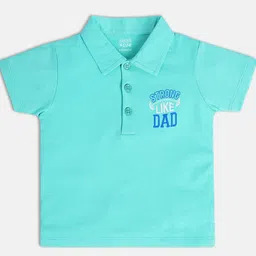 MINI KLUB Infants Typography Printed Polo Collar Cotton Casual T-shirt-picture-47