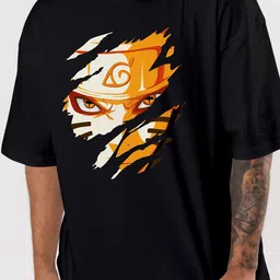 BAESD Graphic Printed Drop-Shoulder Sleeves Oversized Cotton Casual T-shirt image 2