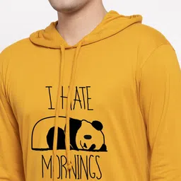 Friskers Men Gold-Toned Typography Printed Applique T-shirt image 4