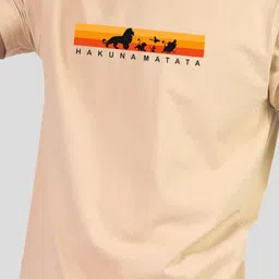 Greylongg Men Graphic Printed Round Neck Cotton T-Shirt image 2