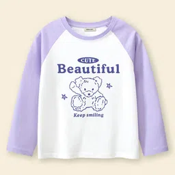 INCLUD Girls Typography Printed T-shirt image 2