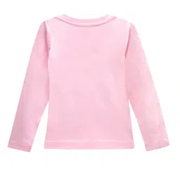 a.t.u.n. A T U N Girls Pink Typography Printed Applique T-shirt image 2
