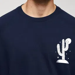 MISCHIEF MONKEY Men Typography Printed Pure Cotton Applique T-shirt image 2