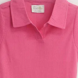 Cherry Crumble Girls Polo Collar T-shirt image 2