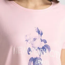 Van Heusen Women Typography Printed xl Round Neck T-shirt image 4