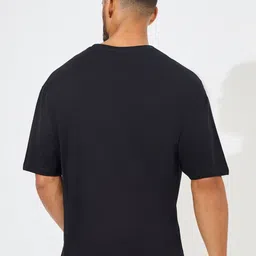 Styli Men Batman Chest Graphic Print Compact Jersey Oversized Tee image 4