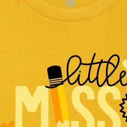 NUSYL Girls Typography Printed T-shirt image 2