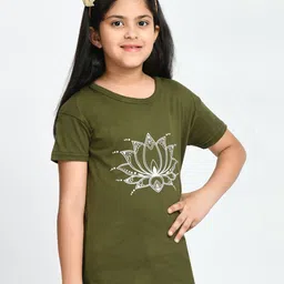 BAESD Girls Pack Of 6 Printed Cotton T-shirt image 5