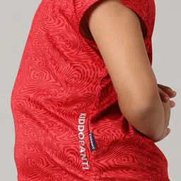 KiddoPanti Girls Abstract Printed Extended Sleeves T-shirt image 3