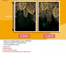 SAF White & Black 2-Pieces Modern Art Printed Framed Wall Art image 3