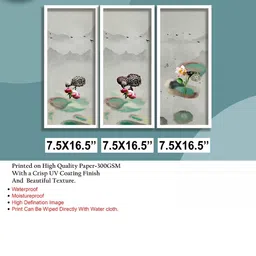 SAF 3-Pcs Grey & Pink Abstract Art Painting Wall Art image 3