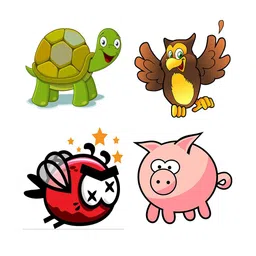 WENS Set of 4 White and brown Animals Nursery Wall Panels image 3