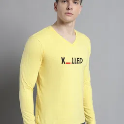 FBAR Typography Printed Cotton Slim Fit T-shirt image 3