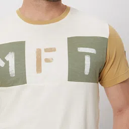 Mufti Cut & Sew Typography Printed Slim Fit T-shirt image 4