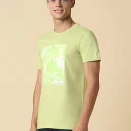 Allen Solly Floral Printed Cotton Slim Fit T-shirt image 3