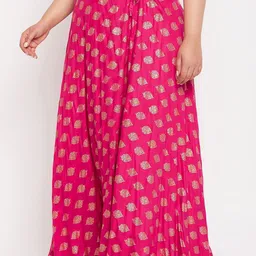 CLORA CREATION PLUS Ethnic Motifs Printed Flared Skirt image 5