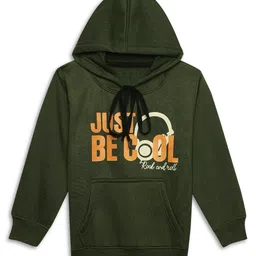mack jonney VIMAL JONNEY Kids Pack of 2 Printed Typography Hooded Fleece Pullover image 3