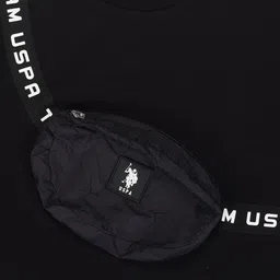 U.S. Polo Assn. Kids Boys Attached Fanny Pack Pure Cotton T-Shirt image 2