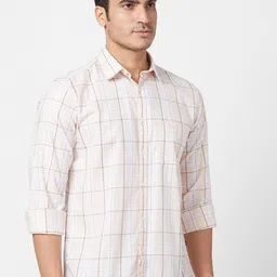 Parx Slim Fit Windowpane Checked Cotton Casual Shirt image 5