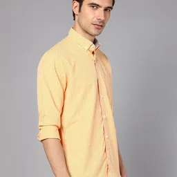 DON VINO Classic Relaxed Fit Micro Checks Button-Down Collar Cotton Casual Shirt image 4